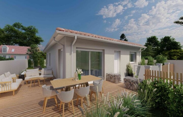 votre maison de 98m2 sur un terrain de 400m2 sur la commune de Le Barp au prix de 299700€ avec Alpha Constructions